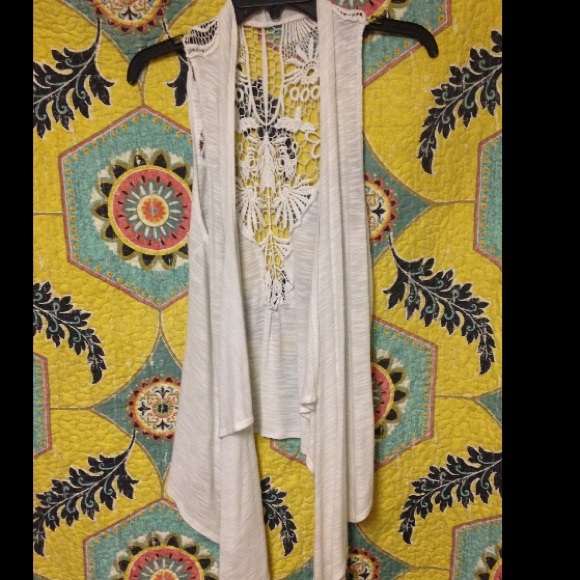 White cardigan
