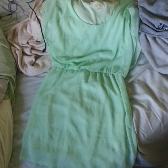Mint Chiffon Dress