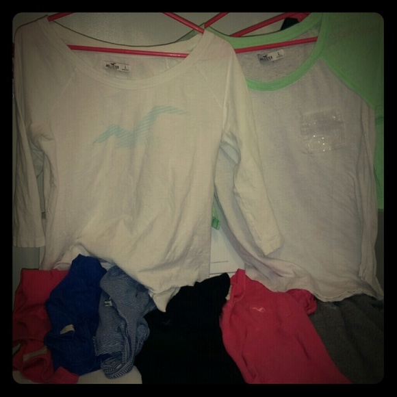 SOLD...7 Hollister shirts (flaws read description)