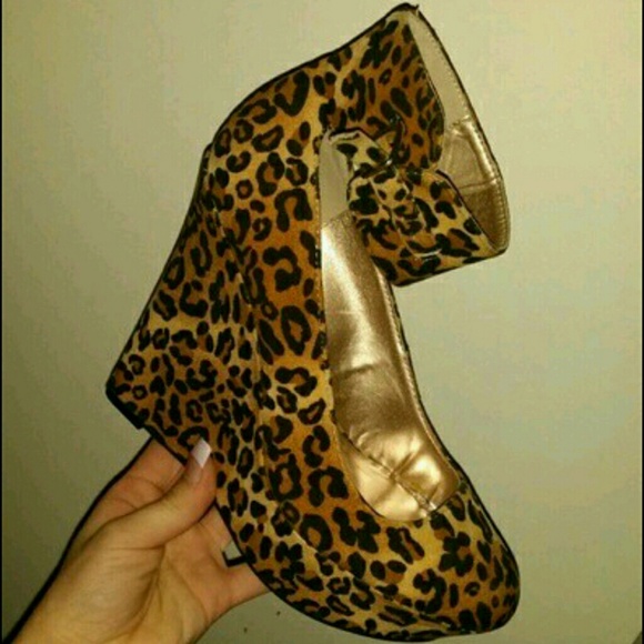 cheetah print wedge