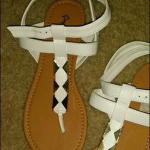 white strap sandals