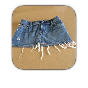 Hollister frayed mini skirt Sz 1