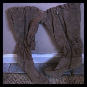 Nude sexy high heel boots fairly new