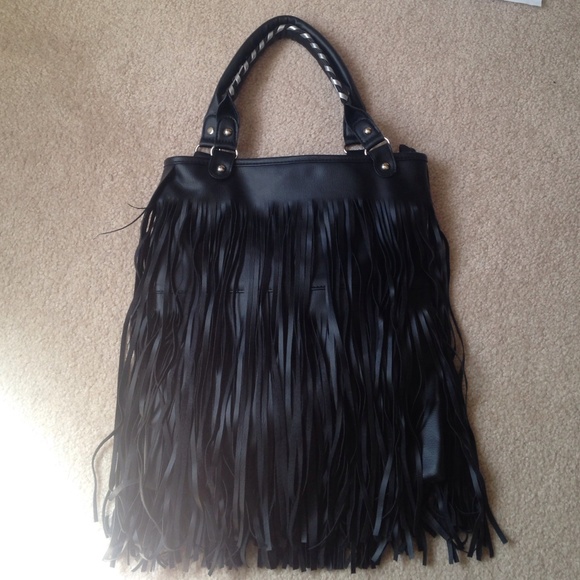 H&M Black Fringe Bag