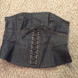 Denim Corset Top