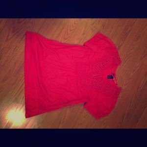 Short sleeve peasant top