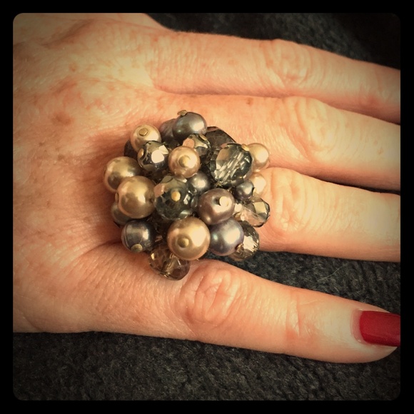 Gorgeous Beaded Cocktail Ring