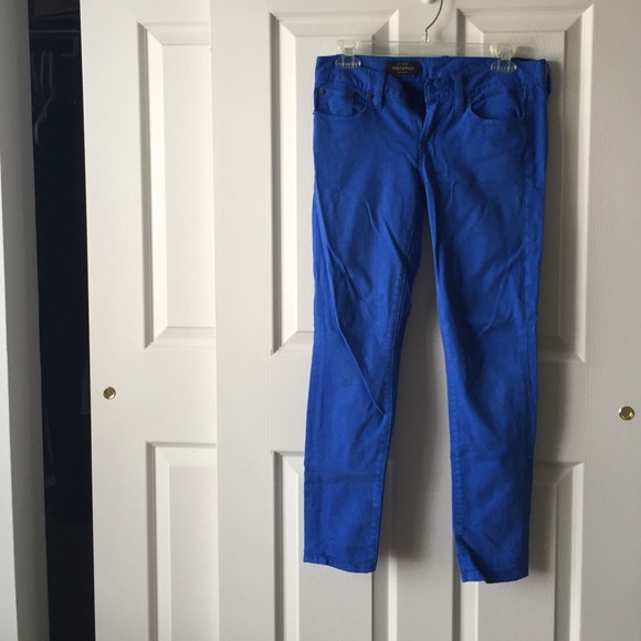 Jcrew Toothpick Ankle Jean in Cobalt Blue