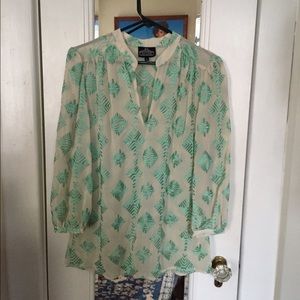 Angie Mint Embroidered Tunic