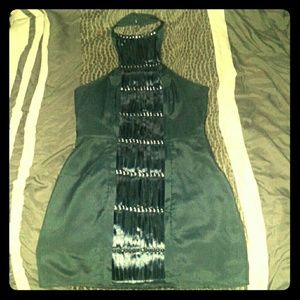 Sexy Little Black Studded Dress