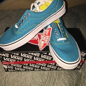 H.P. 🎉 BLUE /YELLOW Polka Dots VANS