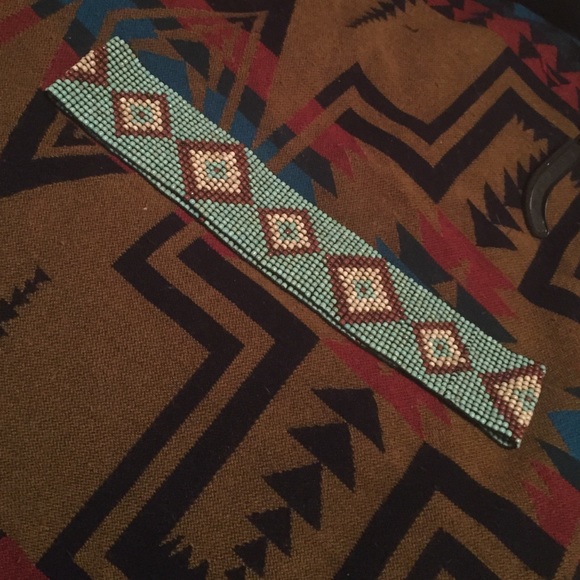 Aztec Beaded elastic belt