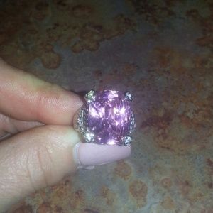 Large pink stone ring.