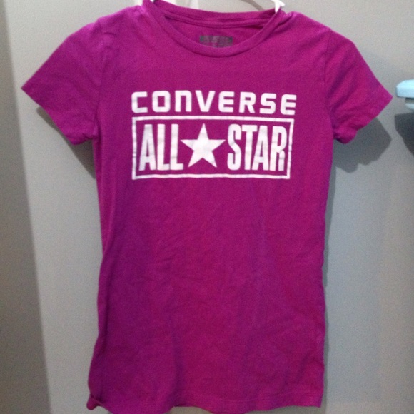 Pink converse tee