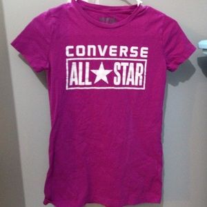 Pink converse tee