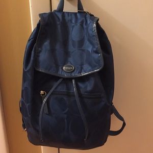 Coach teal Nylon backpack