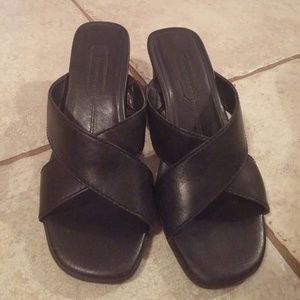 Black slip on shoes