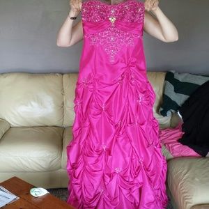 BEAUTIFUL darker pink prom dress