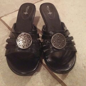 Black slip on shoes