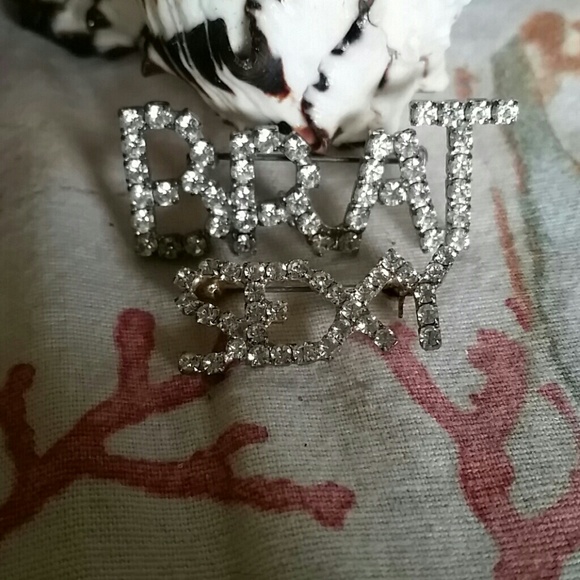 Vintage rinestone pins
