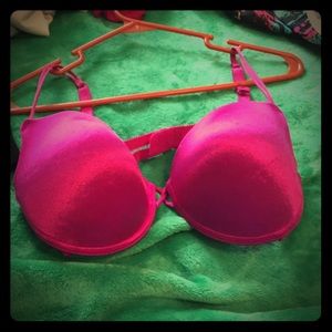 Hot pink bra