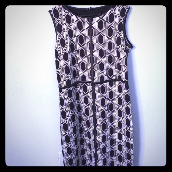 Geometric Design Black and White dress
