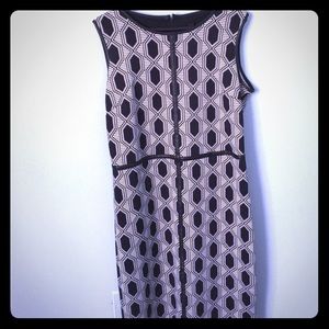 Geometric Design Black and White dress