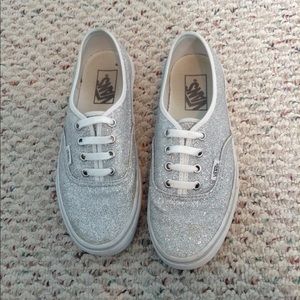 Silver Sparkly Vans