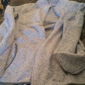 Lilac colored fleece sweater