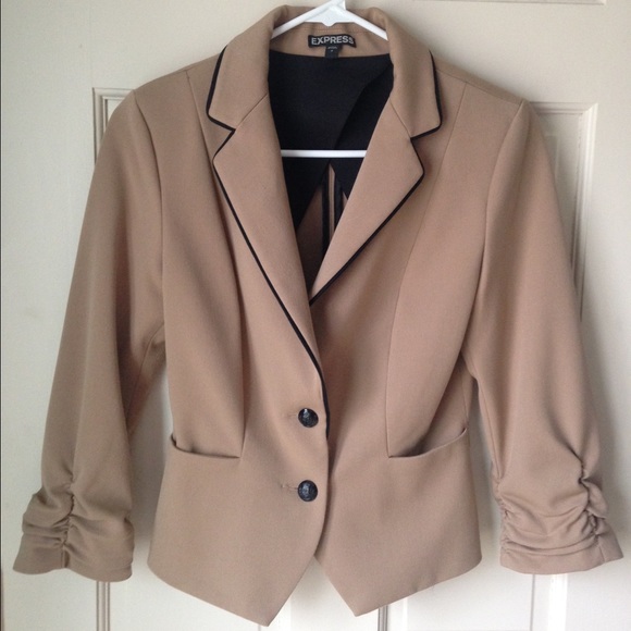 Express ruched sleeve jacket