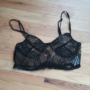 Black lace bralette