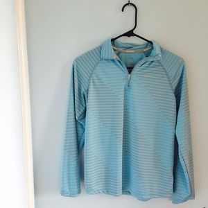 Nike sky blue drifit quarter zip
