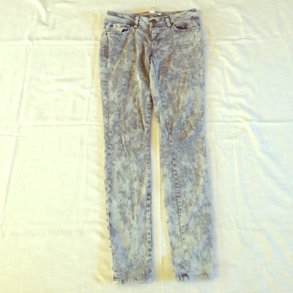 Blue Acid Wash Skinny Jeans