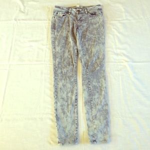 Blue Acid Wash Skinny Jeans