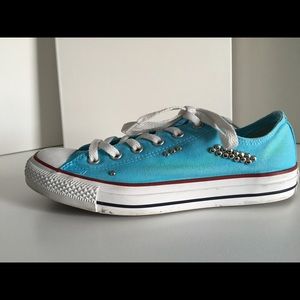 Blue Studded Converse