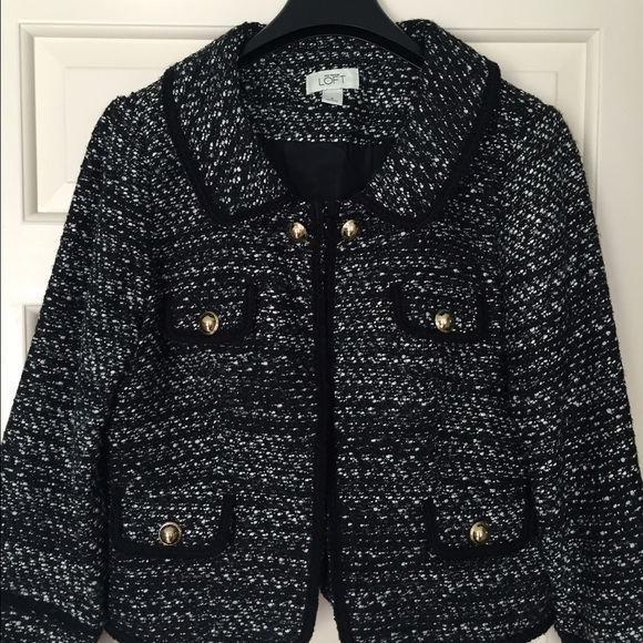 Ann Taylor LOFT boucle knit blazer - Size 8