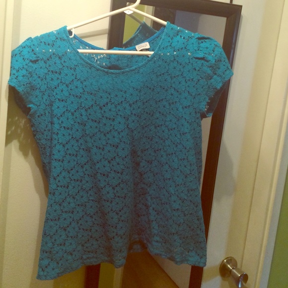Blue lace shirt