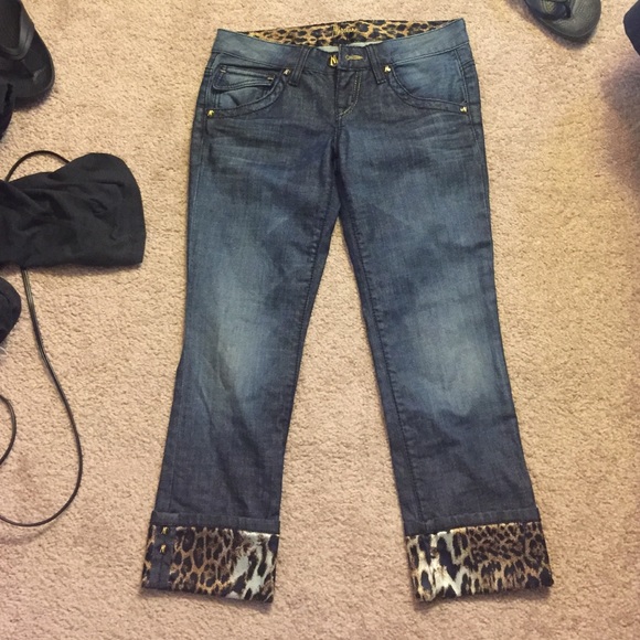 Marciano Jeans With Cheetah Print Designs
