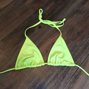 Victoria's Secret Neon Yellow Bikini Top