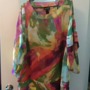 Lane Bryant sheer floral top