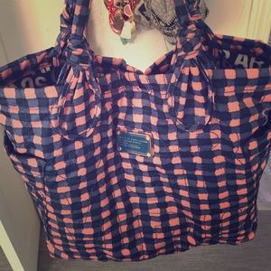 Marc Jacobs blue and pink tote bag