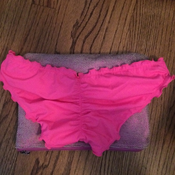 Victoria's Secret Pink Ruffle Bikini Bottoms