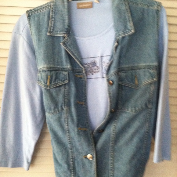 Jean jacket vest and free croft and barrow tee