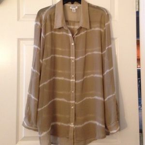 A sheer light brown shirt