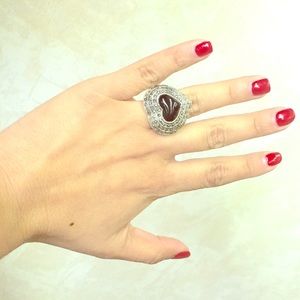 Gorgeouse Solid Silver Black Heart