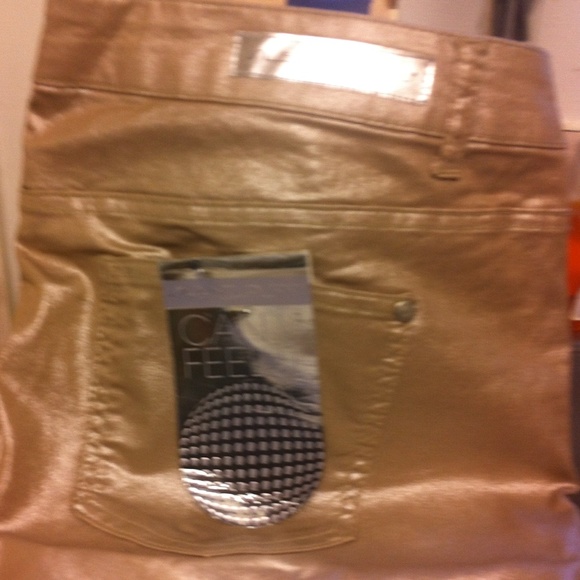 Gold shimmery jeans
