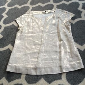 JCREW linen shimmer tunic