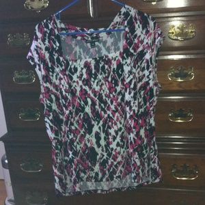 Colorful, cap sleeve top