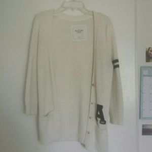 A&F cream boyfriend cardigan