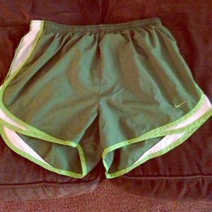 Green NIKE gym shorts